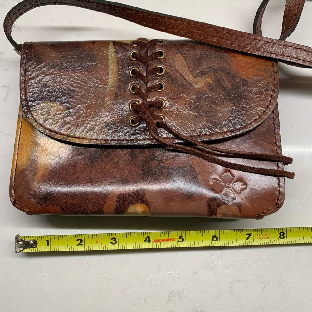 RARE Patricia Nash Hand Painted Women Mini Lace Leather Crossbody Bag - Picture 11 of 13